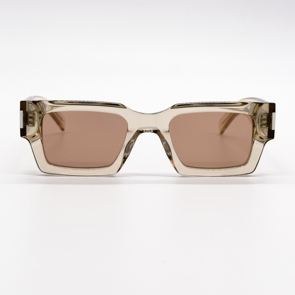 NEW SAINT LAURENT SL 572 006 BEIGE BROWN SL572 UNISEX SUNGLASSES SAINT LAURENT - Picture 3 of 11